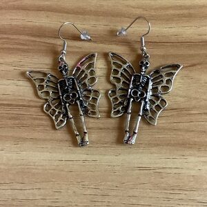 Skeleton Butterfly Earrings